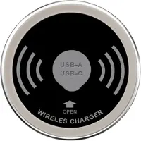 Kepptory Inbyggd 60 mm Skrivbordsvattentät Trådlös -Laddare med USB C Type-C-Laddningsportar för Skrivbord och Andra Platser