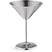 Tlily Rostfritt StåL Cocktailglas High Base Vinglas Okrossbart Vinglas Metallbar Champagneglas Silver