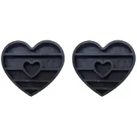 Torribaly 2X Moon Elf Kristall Trähylla Hjärtformad Kristall Eterisk Olja Display Vägghylla Vardagsrum Hem Display Rack A