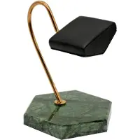 Typecat Klockställ Grön Naturmarmor Bas Guld Metall Stödstång P