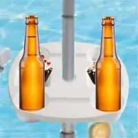 Typecat Parasollbord för utomhusbruk med 4 mugghållare för stranden
