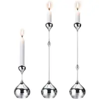 Torribaly Silverljusstake, Metallljusstake Romantisk Konstbordsdekoration för Hemmamiddagar, Bröllopsfotograferingsrekvisita