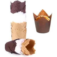 Torribaly 200St Tulpan Cupcake Liners Uppgradera Pergamentpapper Muffin Liners för Att Baka Cupcake Till Party BröLlopsföDelsedag
