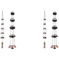 Torribaly 2X Temple Wind Bell - Memorial Bell Wind Chime för Unik Gåva, Feng Shui Wind Chime för Utomhusdekoration på Gården