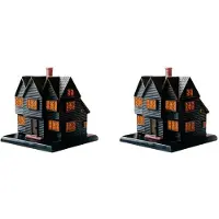 Torribaly Salems Witch House Rökelsebrännare Massachusetts Witch House för Halloween Julsemester Ornament Rökelsebrännare 2ST