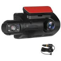 Torribaly Dubbel Dash Cam Fram och Insida 1440P+1080P Bil Svart Box Dash Camera 3-Tums IPS-Kamerainspelare Night Vision