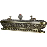 Tlily Tibet Rökelsebrännare Handgjord Rökelsehållare Zen Teahouse Hemmakontor Dekoration Hantverk Ornament A
