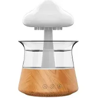 Tlily Svamp Luftfuktare Regn Moln Nattljus LuktföRdelare Relax Aromaterapi Lampa Ljud Diffuser