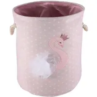 Tlily Smutsig TväTtkorg Rosa Swan Organizer Dragsko FöRvaringskorgar för Leksaker BöCker D35XH40Cm Swan MöNster