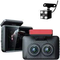 Tlily 4-Tums IPS HD 1080P Bil Dvr-Inspelare Dash Cam IR Night Vision Vidvinkel Parkeringsmonitor Kamera Fram Insida Bakre Kamera