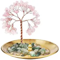 Tlily RöKelsehåLlare för Pinnar, Healing Crystal Stone Money Tree RöKelsebräNnare, AskfåNgare för Yoga och Heminredning