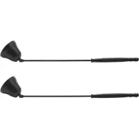 Typecat 2X Candle Wick Snuffer Stainless Steel Candle Flame Trimmer Bell Shaped Oil Lamp Scissor Cutter Extinguisher Black