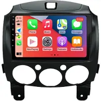 RoverOne Bilradio Bluetooth CarPlay GPS-Navigering för Mazda 2 Mazda2 DE 2007 - 2014
