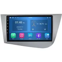 RoverOne 4G+64G Bilradio Bluetooth CarPlay Android Auto GPS-navigering för Seat Leon 2 2005 - 2012