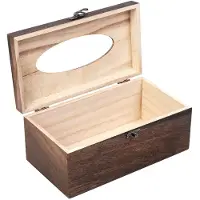 Tlily 1 St AnväNdbar Retro VäVnadslåDa i Trä PappersservetthåLlare Fodral för Hemmets Bilinredning