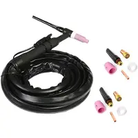 Tlily Wp17 150A TIG Torch 1M Komplett Flexibelt Huvud Luftkylning W FöRbrukningsmaterial