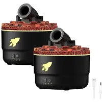 Tlily 2 St Cannon Luftfuktare Aroma Diffuser med 2 Lägen 7 Färger LED Timesr och Justerbara Inställningar Turret Luftfuktare B