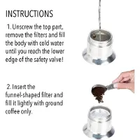 Typecat 50 ml Moka-kanna i enkel tub, aluminiumlegering, silver, pip, spishäll, Italia