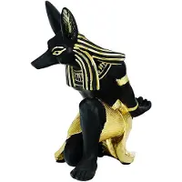 Typecat Resin Anubis Gud Vinställ Figurer Modern Egyptisk Hund Miniatyrer Staty