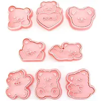 Typecat 8 St Söt Björnform Kexformsats Kakkolv Handtryck DIY Fondant Tårtdekorationsverktyg Sugar