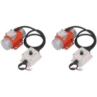 Melitt 2X 30W Betongvibrator, 4000 RPM Elektrisk Vibrerande Motor med Hastighetsregulator och Justerbar Spännande 12V