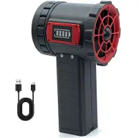 Tlily 650W Kraftfull Fläkt 240 /H Borstlös Motor Luftblås Batterinivåindikator Snöröjning Utomhusblås Röd