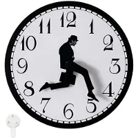 Wella Walks Clock, Silly Walk VäGgklocka, en Intressant VäGgklocka för Sovrum KöK Vardagsrum, Nyhet Heminredning A