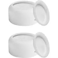 Wella 2X Silikonform med Lock Cylindrisk LjushåLlare, 3D-Ljussilikonform DIY-CementljushåLlare Form-A