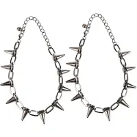 ISTOVO 2X Metal Spikes Studs Rivets Punk Goth Necklace Choker Collar
