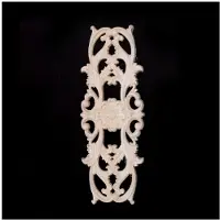 Melitt 3X Rubber Wood Carved Applique Retro Furniture Crafts Decor New(22.5 x 8cm)