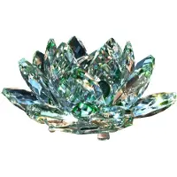 Wella D Kristall Lotus Blomma Statyett Alla HjäRtans BröLlopsdekor Glas Hantverkskollektion Pappersbordsdekorationer Souvenirpresent
