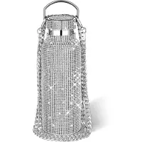 Typecat Diamant rostfritt stål vattenflaska bärbar glitter strass kors