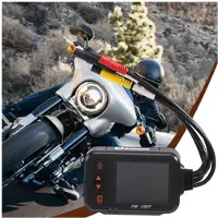 Melitt Motorcykelkörningskamera, Dashcam, 2-Tums IPS-Skärm, 1080P+720P, Dubbel AHD-Motorcykeldashcam, G-Sensor, Parkeringsläge.