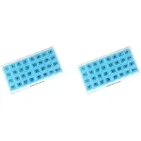Wella 2X Monthly Pill Organizer 31 Fack, 1 per Dag, 4 Veckor Hel MåNad 31 Dagars Pill Organizer, Blå