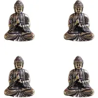 Melitt 4X Buddha Staty Brons Buddha Staty Kinesisk Buddhism Ren Koppar Brons Sakyamuni Buddha Staty