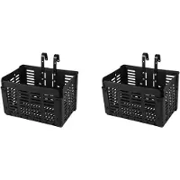 ISTOVO 2X Vikbar MTX Bakre Cykelkorg, Svart, 31,5 X 22,5 X 20,5 Cm/12,4 X 8,8 X 8,0 Tum (ÖPpen) Universella Cykelkorgar, CykelföRvaring