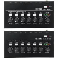 ISTOVO 2X MX600 Ultra Low-Noise 6-Channel Mixer Stereo/Single Track Mikrofon Förförstärkare