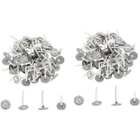 ISTOVO 1000Pcs Candle Wicks 1 Inch Low Smoke Candle Wick with Metal Tabs Tea Light Wicks for Candle Making