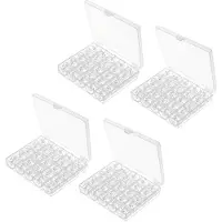 ISTOVO 100 Pcs Sewing Machine Bobbins with Case for Singer Janome