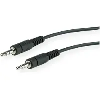 Roline 11.09.4510 Teleplugg Audio Anslutningskabel [1x Teleplugg 3.5 mm - 1x Teleplugg 3.5 mm] 10.00 m Svart Skärmad