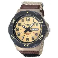 Casio Standard Series Visare Lyser Kvartsverk Nylonrem Klocka Herrklockor Gul MRW-210HB-5BVCF Random Watch Box beige