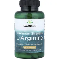 Swanson Health L-Arginin, Maximal Styrka, 850mg, 90 Kapslar