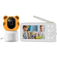 Zandona 4,5-Tums 1080P WIFI-Babyvakt med Stöd för App och Tvåvägs Röstintercom, Kamera, Gråtdetektering, Nyfödda Föremål, EU-Kontakt