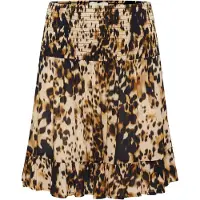 Kaffe Kjol 'KAThora Amber' ljusbeige / brun / mörkbrun