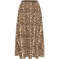 Kaffe Kjol 'Leopra' beige / brun / svart