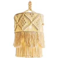 Melitt Handgjord VäGgtapet LampskäRm Bohemia Macrame Boho Dekor Hantverk Tofs GobeläNg Bakgrund SäNggavel VäGghäNgande