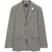 BOSS Slim-fit blazer in melange stretch fabric