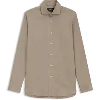 BOSS Regular-fit shirt in patterned Italian-made cotton