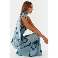 Hiccups for Kids Halterlösa Tryckta Bodycon Maxiklänning