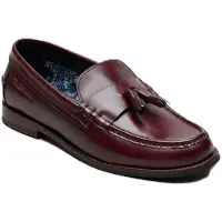 Ben Sherman Sid Brush Off Läder Herr Burgunder Frans Loafers